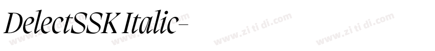 DelectSSK Italic字体转换